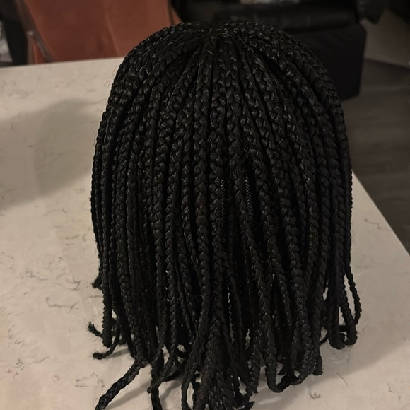 Natural color black Bob box braided wig color 1 - Picture 4 of 11